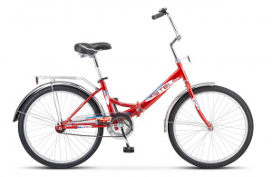 24" Stels Pilot-710 С Велосипед (Z010, (24С), 1 скорость, Сталь, 14", красный, Ножной задний)
