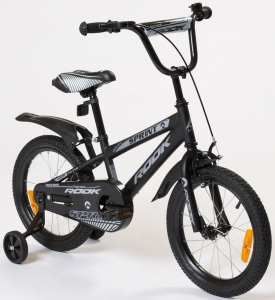 16" Rook Sprint Велосипед (KSS160BK, 1 скорость, сталь, чёрный, ручной передний/ножной задний)